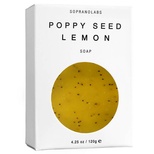 POPPY SEED LEMON Vegan Soap. Gift for her/him